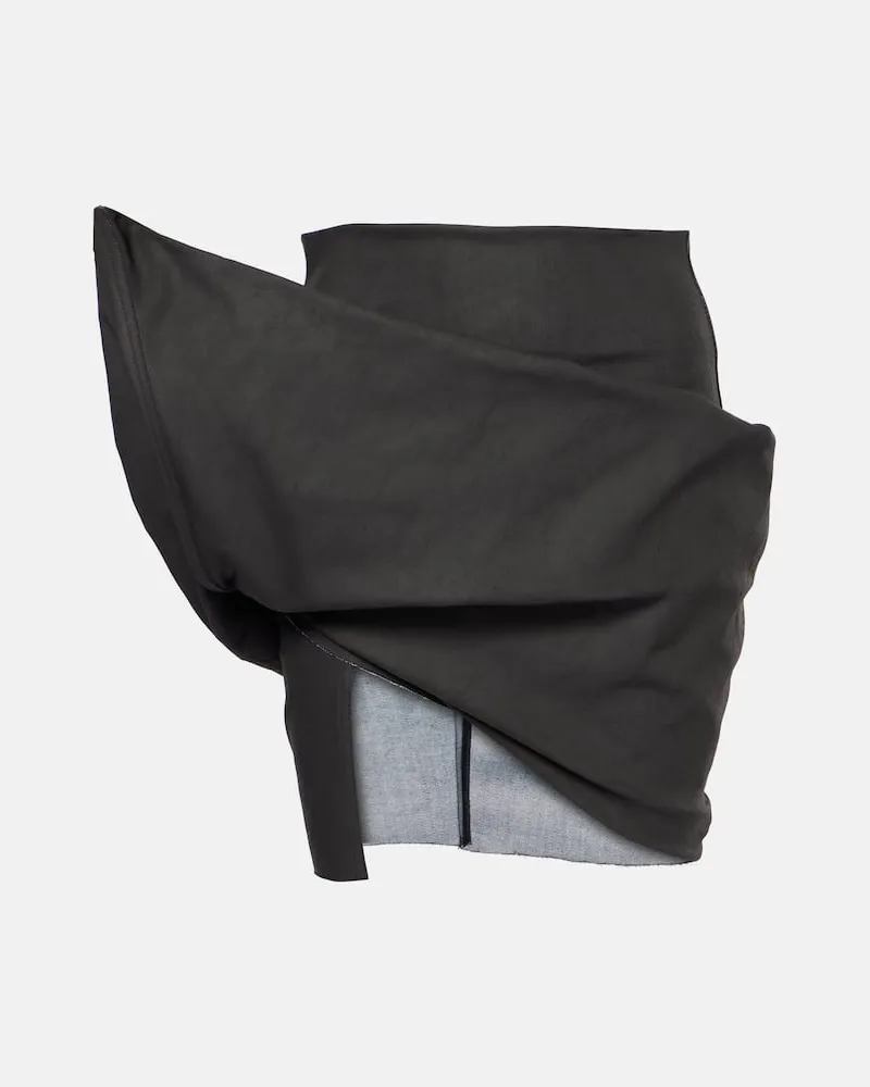 Rick Owens Minirock aus einem Baumwollgemisch Schwarz