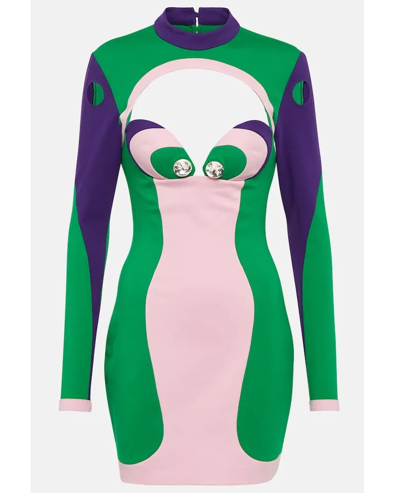 Area Verziertes Minikleid Multicolor