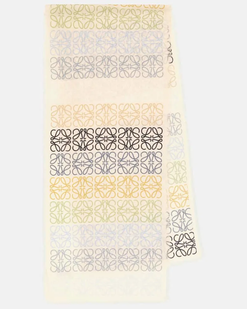 Loewe Schal Anagram aus Wolle, Seide und Kaschmir Multicolor