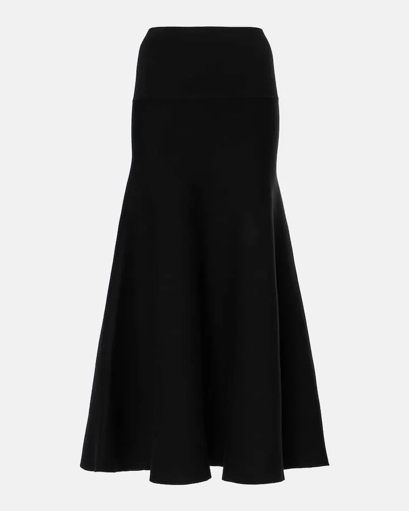 FRANKIE Shop Midirock Gabrielle aus Strick Schwarz