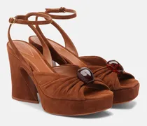 Plateausandalen Gleam 120 aus Veloursleder