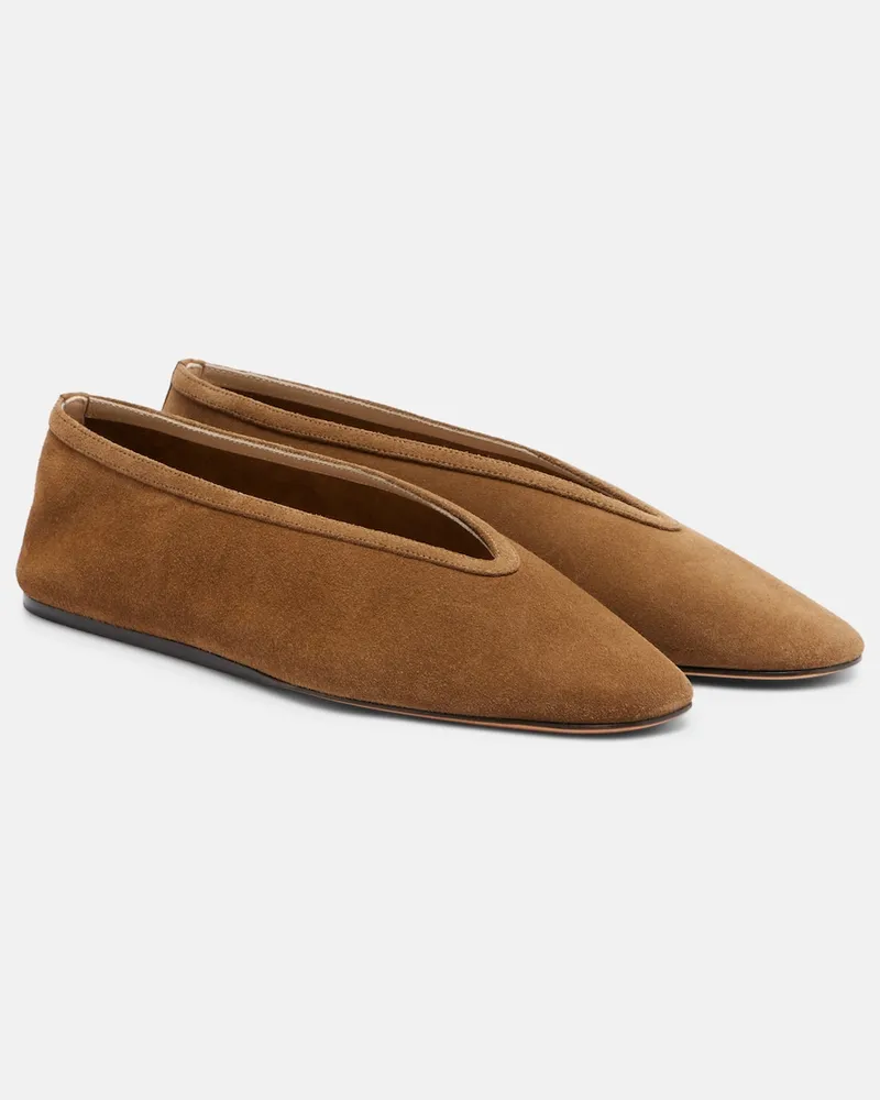 Le Monde Béryl Le Monde Béryl Ballerinas Luna aus Veloursleder Beige