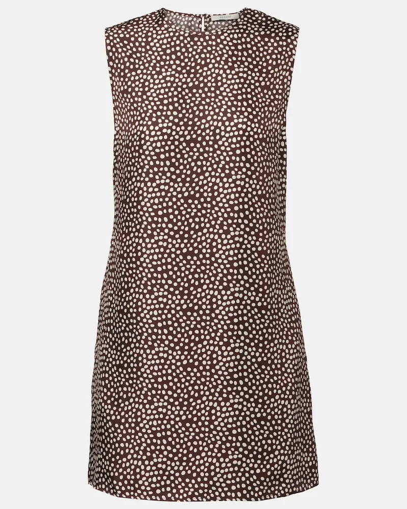 ASCENO Minikleid Sintra aus Seidentwill Braun
