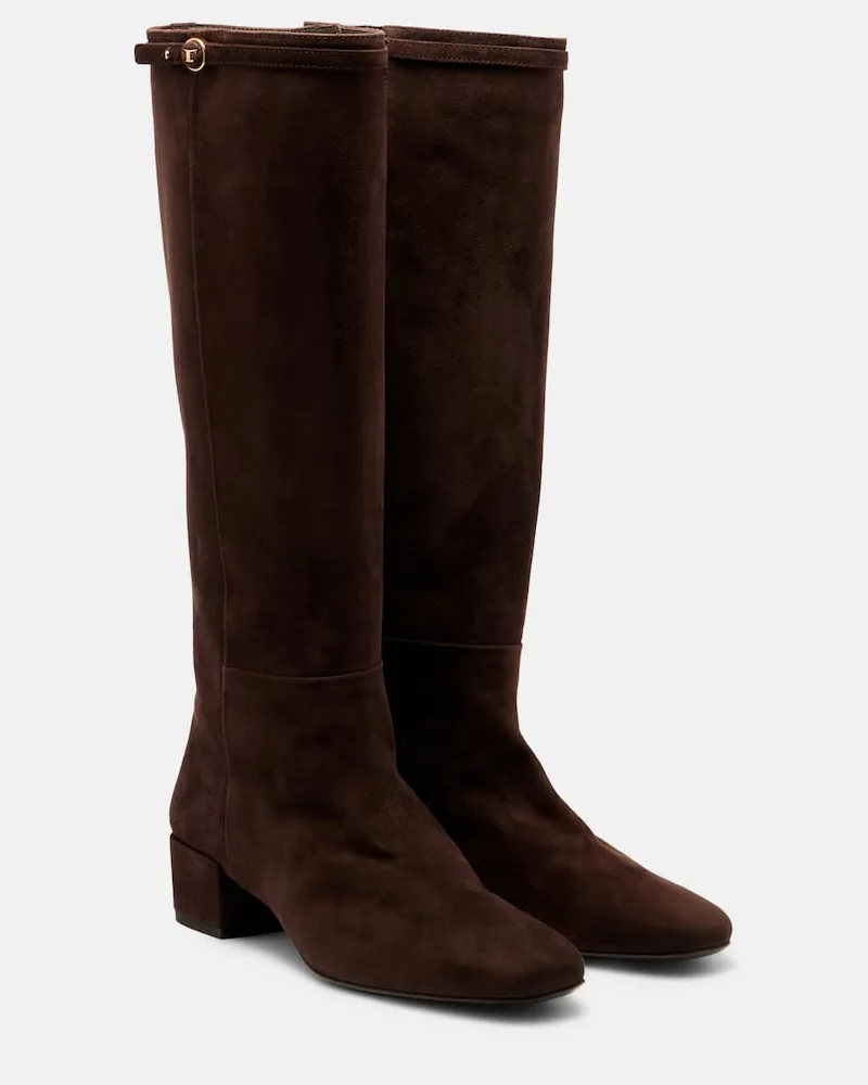 TOD'S Stiefel aus Veloursleder Braun