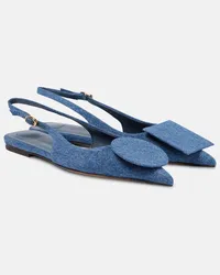 Jacquemus Ballerinas Les Slingbacks Duelo Plates aus Denim Blau