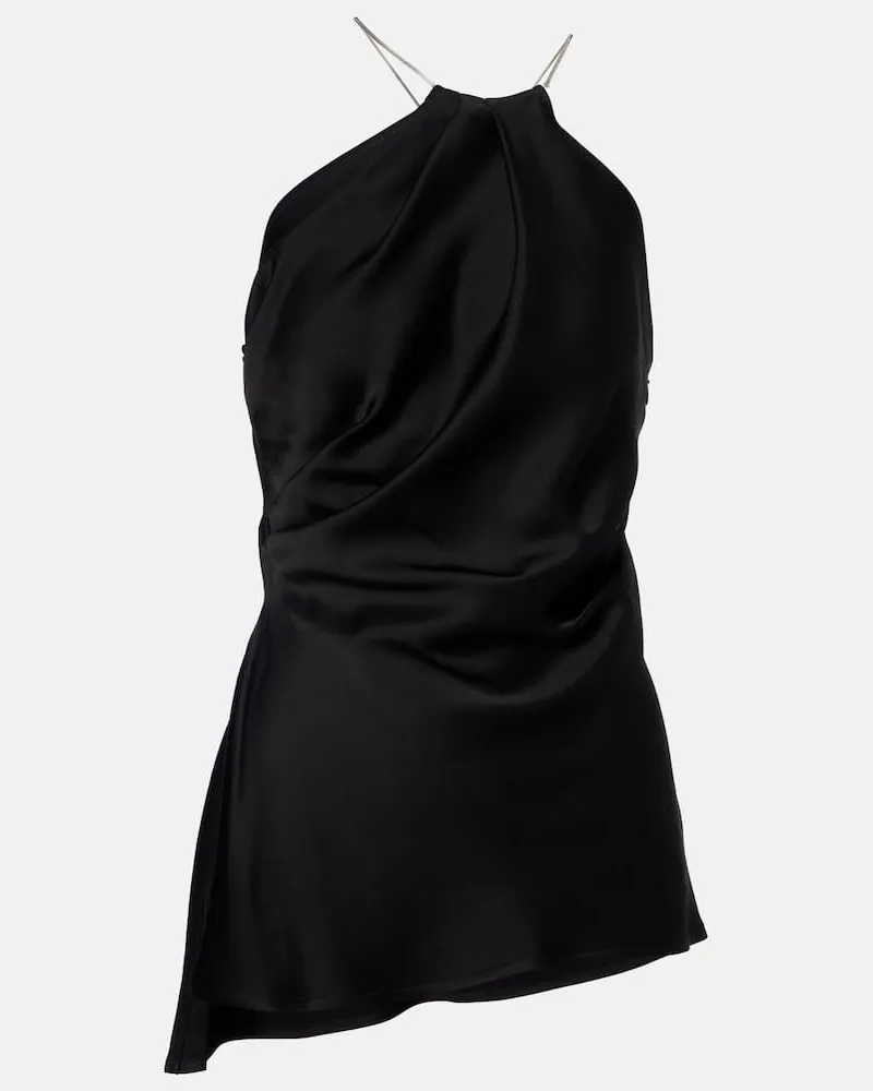 Victoria Beckham Top aus Satin Schwarz