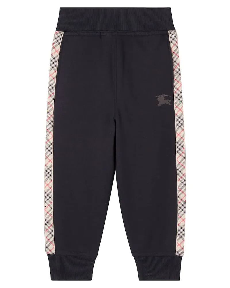 Burberry Jogginghose EKD Burberry Check aus Baumwoll-Jersey Schwarz
