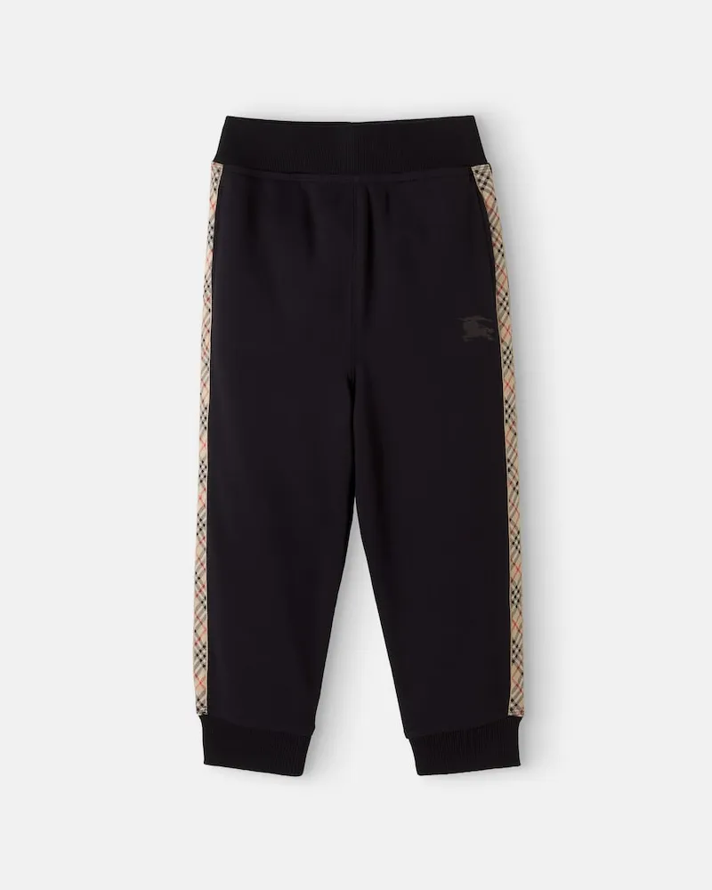 Burberry Jogginghose EKD Burberry Check aus Baumwoll-Jersey Schwarz
