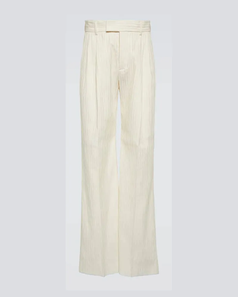 Amiri Weite Hose aus Twill Weiß