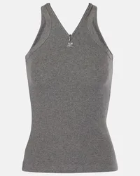 Courrèges Courreges Top aus Rippstrick Grau