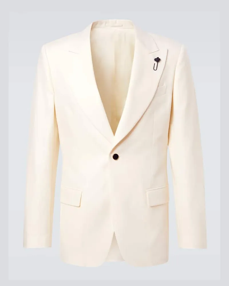 LARDINI Blazer aus Schurwolle Weiß