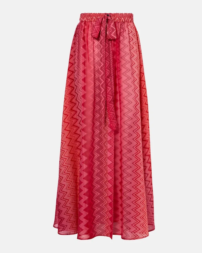 Missoni Maxirock aus Seide Multicolor