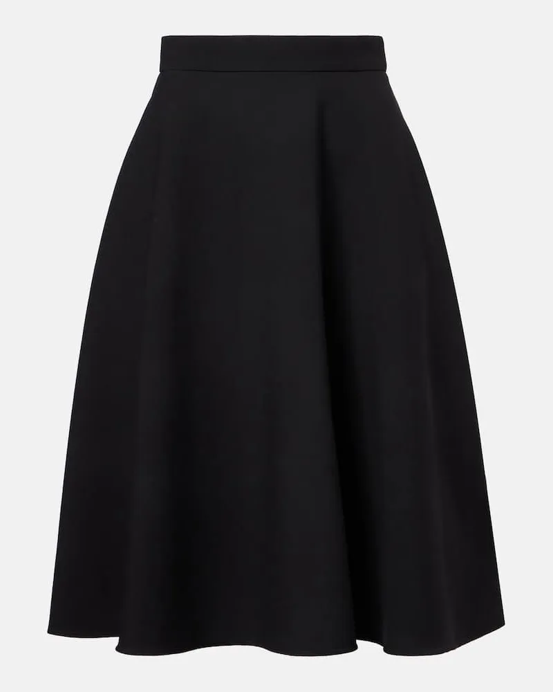 Dolce & Gabbana Midirock aus Schurwolle Schwarz