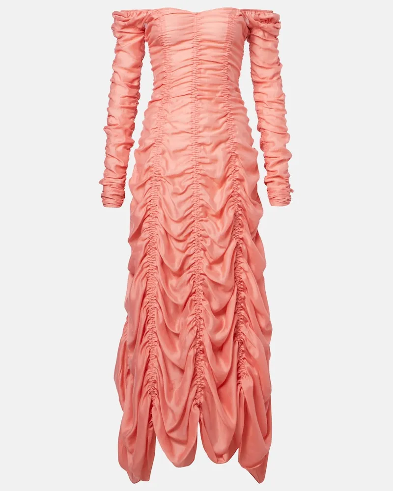 KHAITE Cocktailkleid Judith aus Voile Rosa