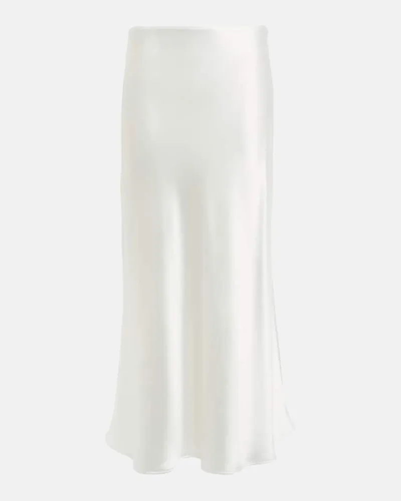 GALVAN Bridal Midirock aus Satin Weiß