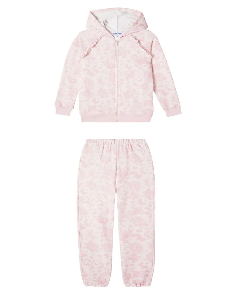 Tartine et Chocolat Set aus Kapuzenjacke und Jogginghose Rosa