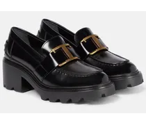 Plateau-Loafers aus Leder