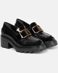 TOD'S Plateau-Loafers aus Leder Schwarz