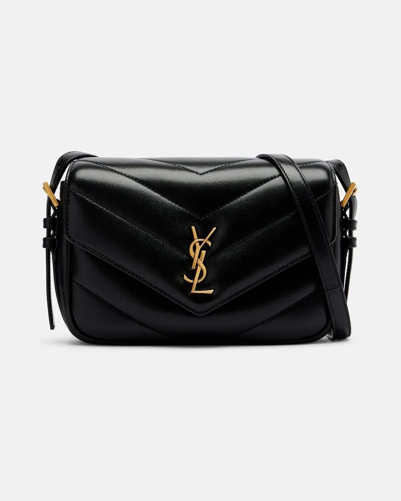 Saint Laurent Schultertasche Loulou Toy aus Leder Schwarz