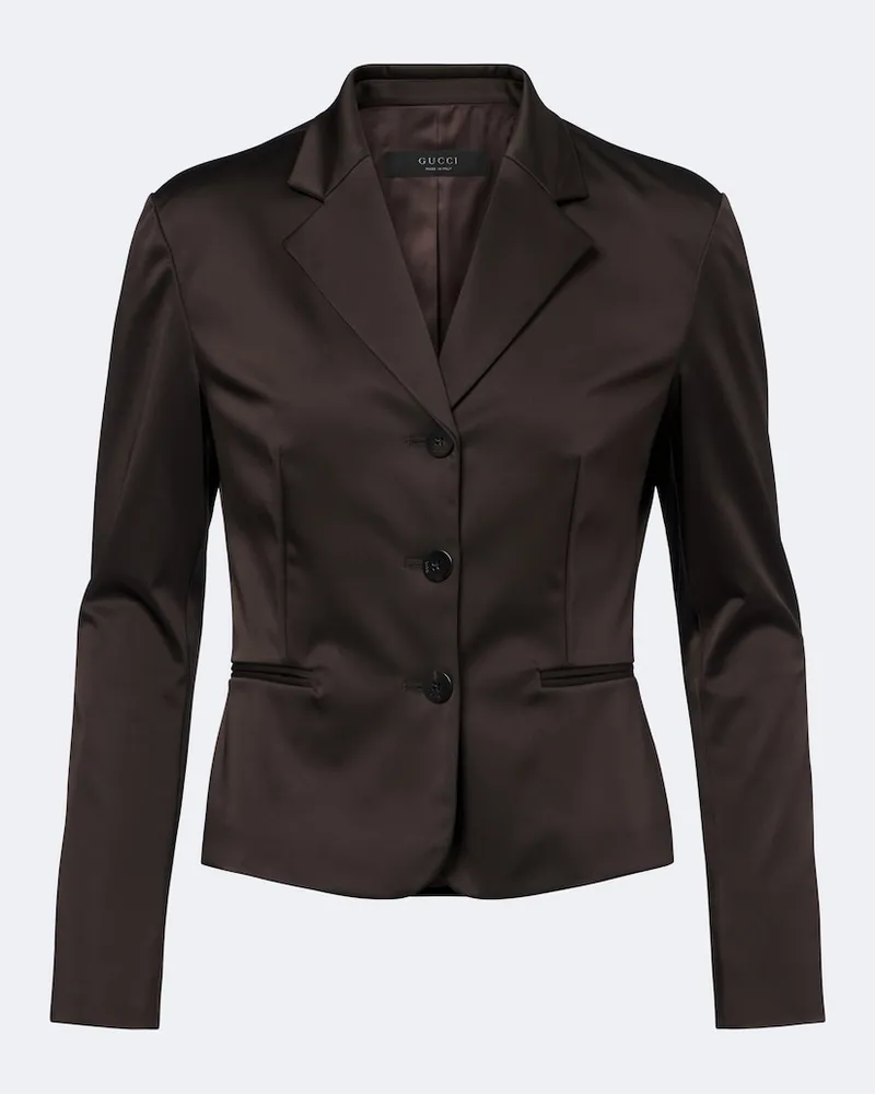 Gucci Jacke aus Satin Braun