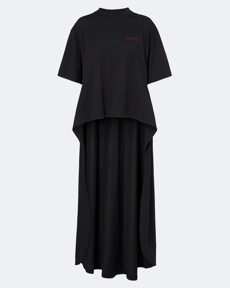 Balenciaga T-Shirt aus Baumwoll-Jersey Schwarz