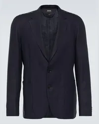 Ermenegildo Zegna Blazer aus Leinen Blau