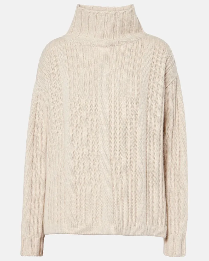 Max Mara Rollkragenpullover Vitalba aus Wolle und Kaschmir Beige