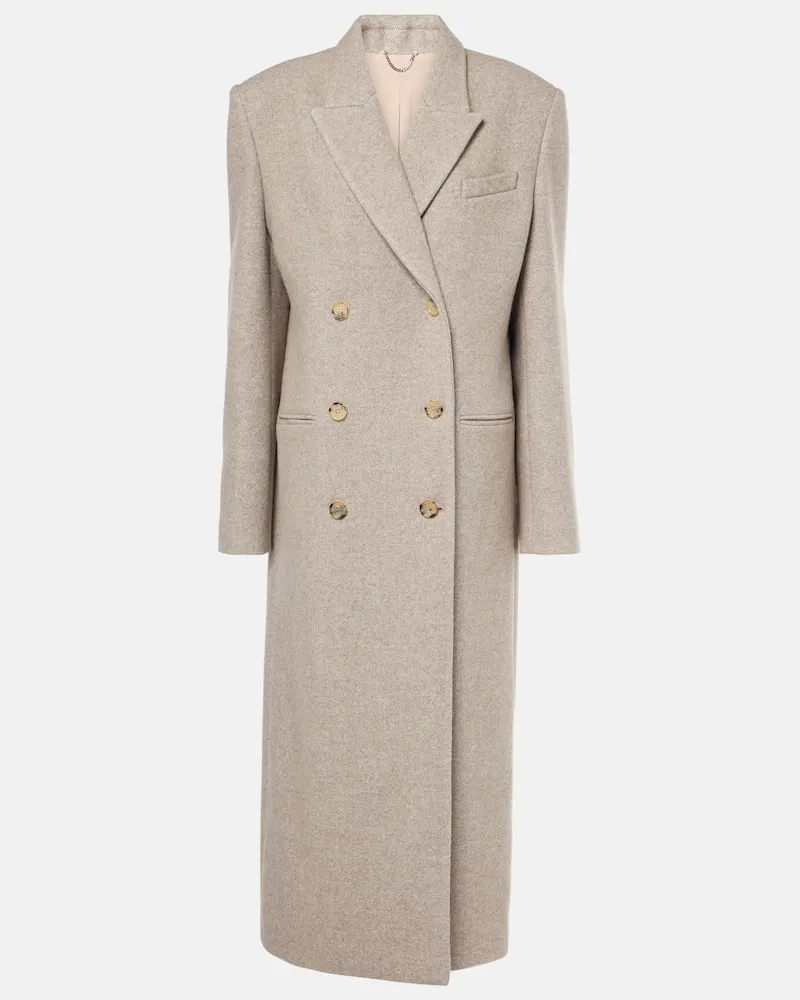 Magda Butrym Mantel aus einem Wollgemisch Beige