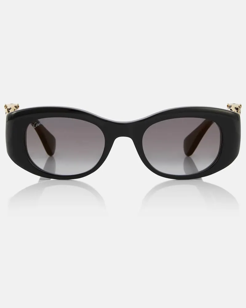 Cartier Eckige Sonnenbrille Panthère de Cartier Braun