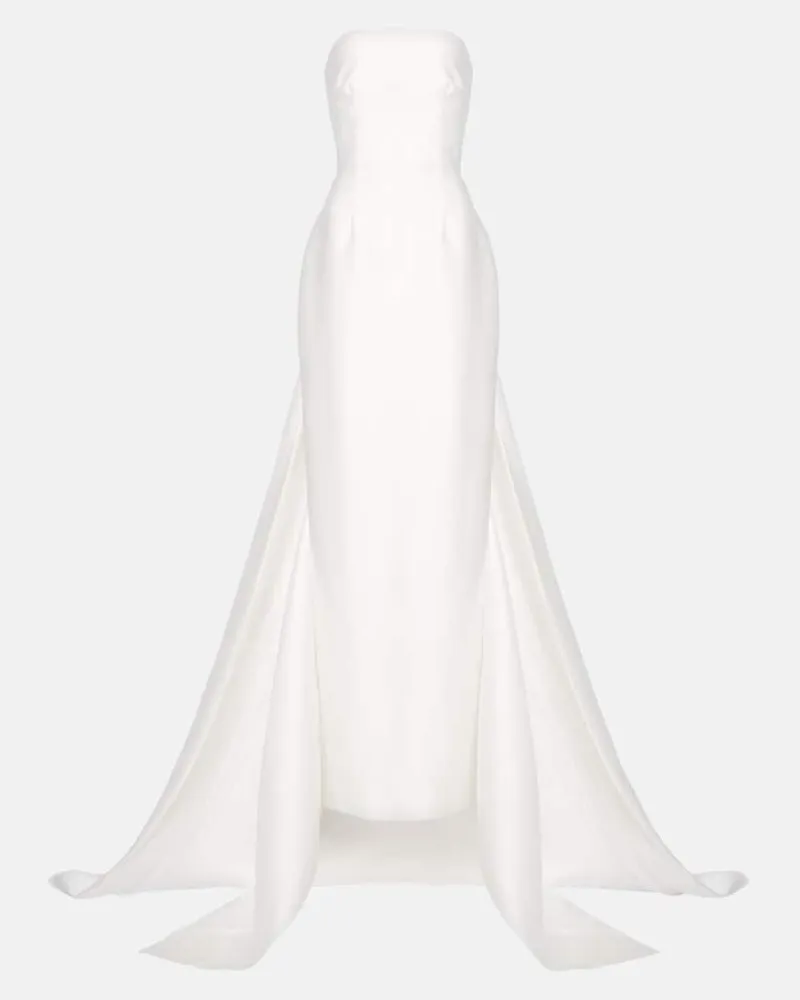 Solace London Bridal Robe Imani aus Twill Weiß