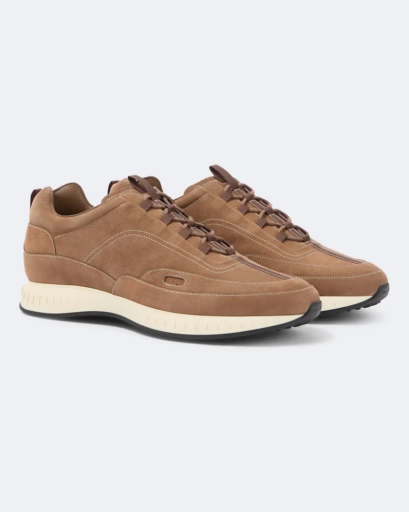 John Lobb Sneakers aus Leder Braun