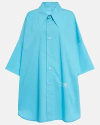 Maison Margiela Oversize-Hemd aus Baumwolle Blau