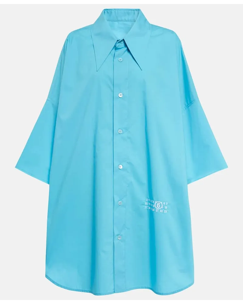 Maison Margiela Oversize-Hemd aus Baumwolle Blau