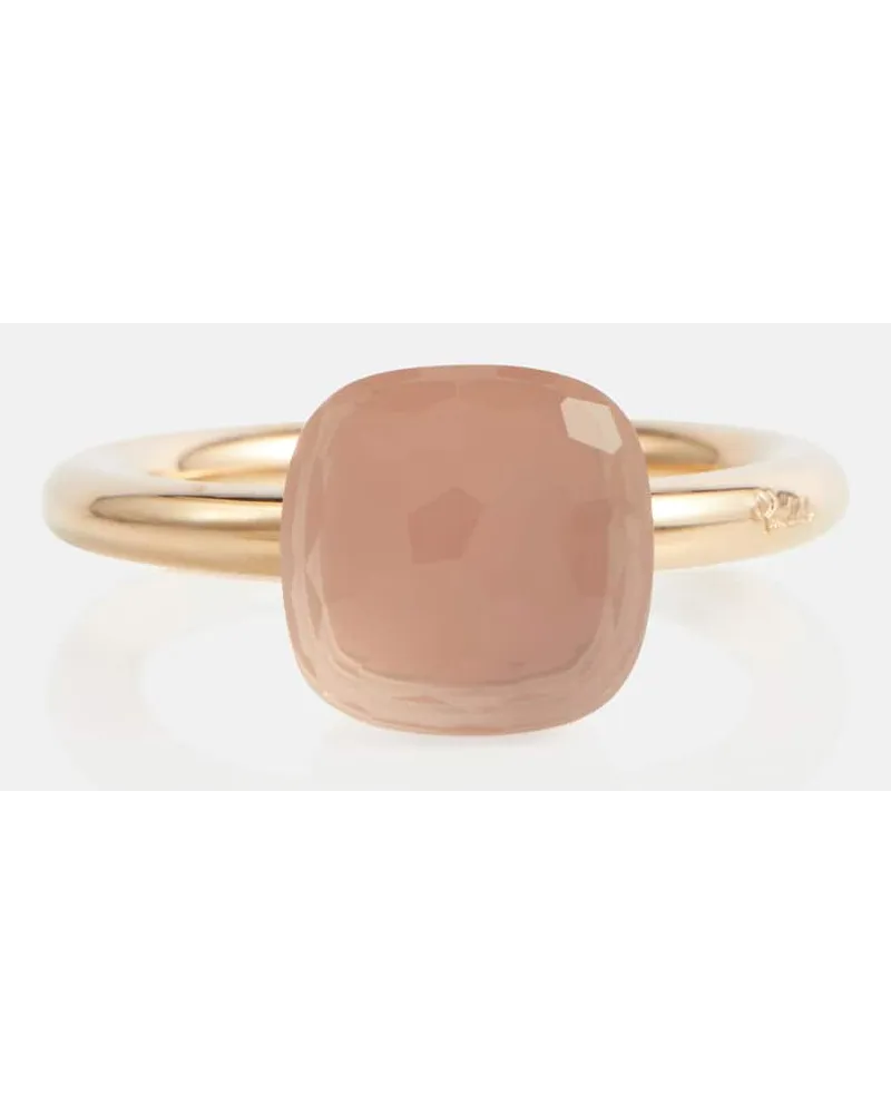 Pomellato Ring Nudo Classic aus 18kt Rose- und Weissgold mit Rosenquarz Pink