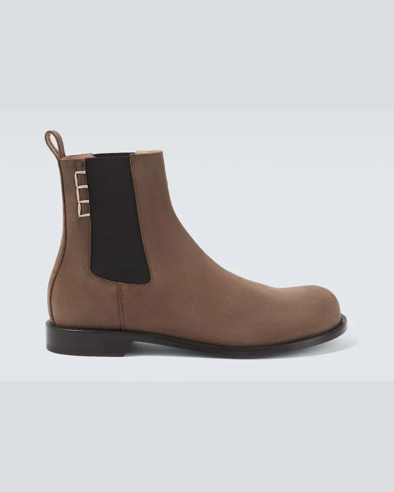 J.W.Anderson Chelsea Boots aus Veloursleder Braun