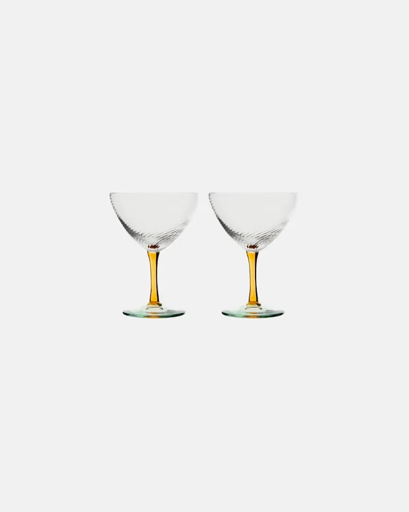 NasonMoretti Set aus zwei Cocktailgläsern Multicolor