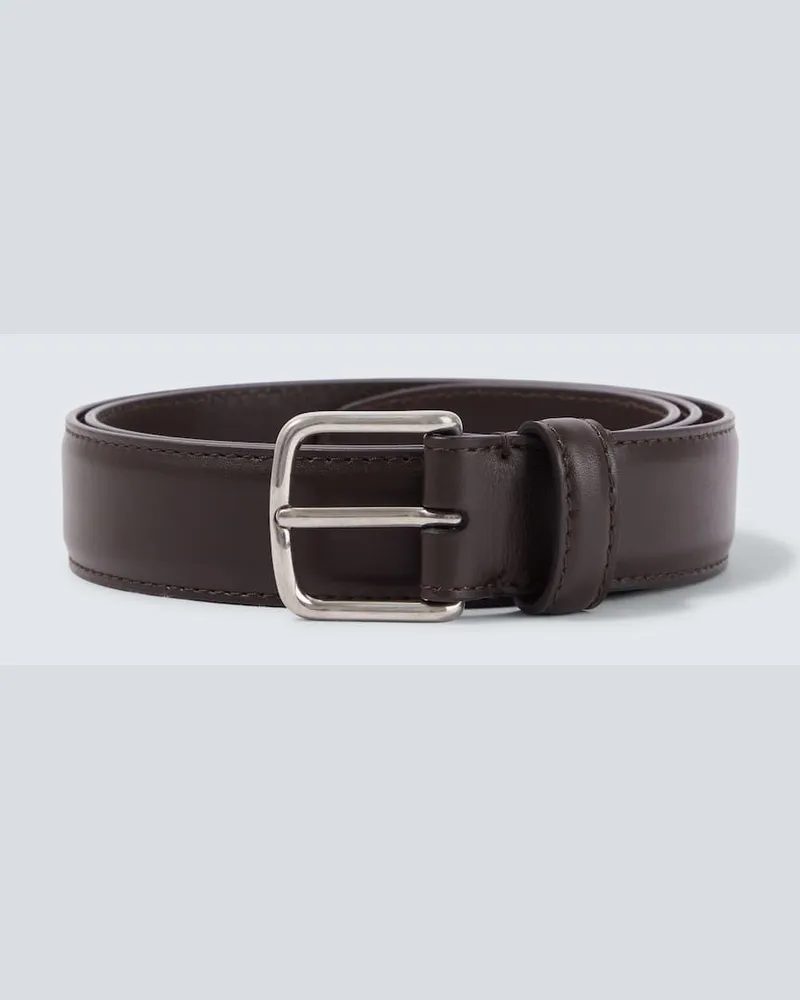 The Row Gürtel Classic aus Leder Braun
