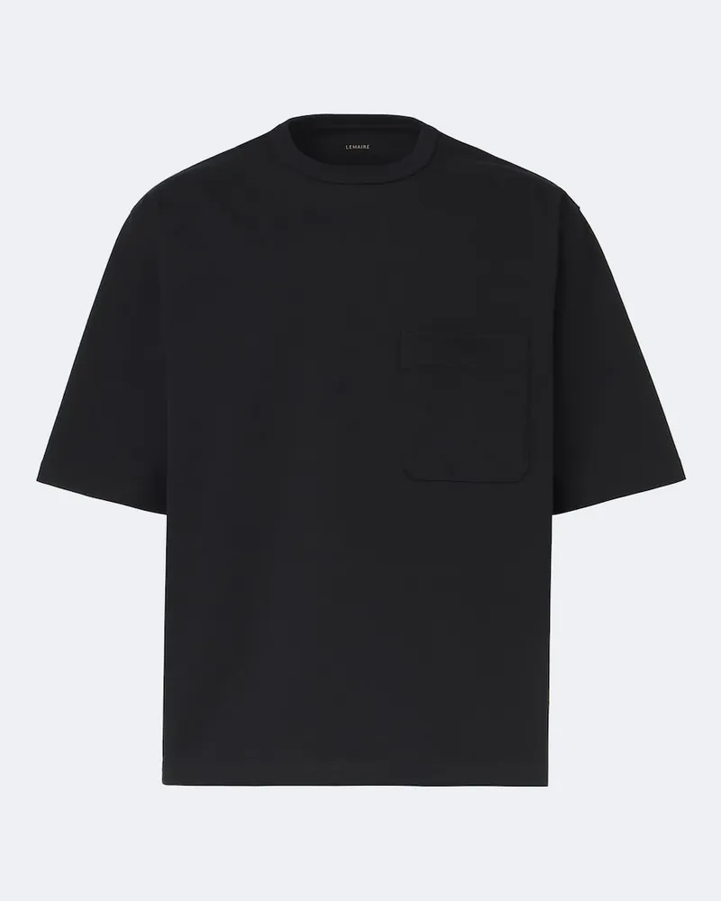 Christophe Lemaire T-Shirt aus Baumwoll-Jersey Schwarz