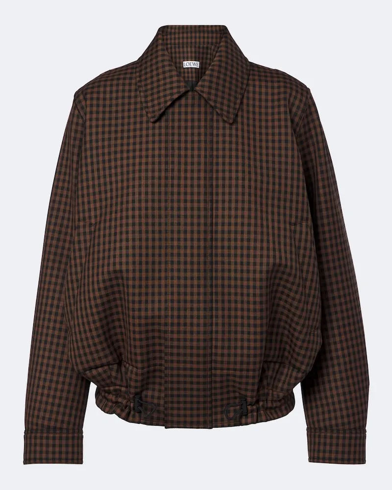 Loewe Blousonjacke aus Wolle Braun