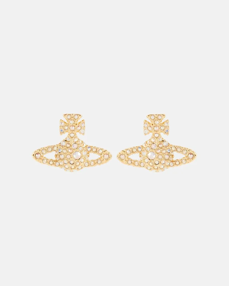 Vivienne Westwood Ohrringe Grace Bas Relief mit Kristallen Gold