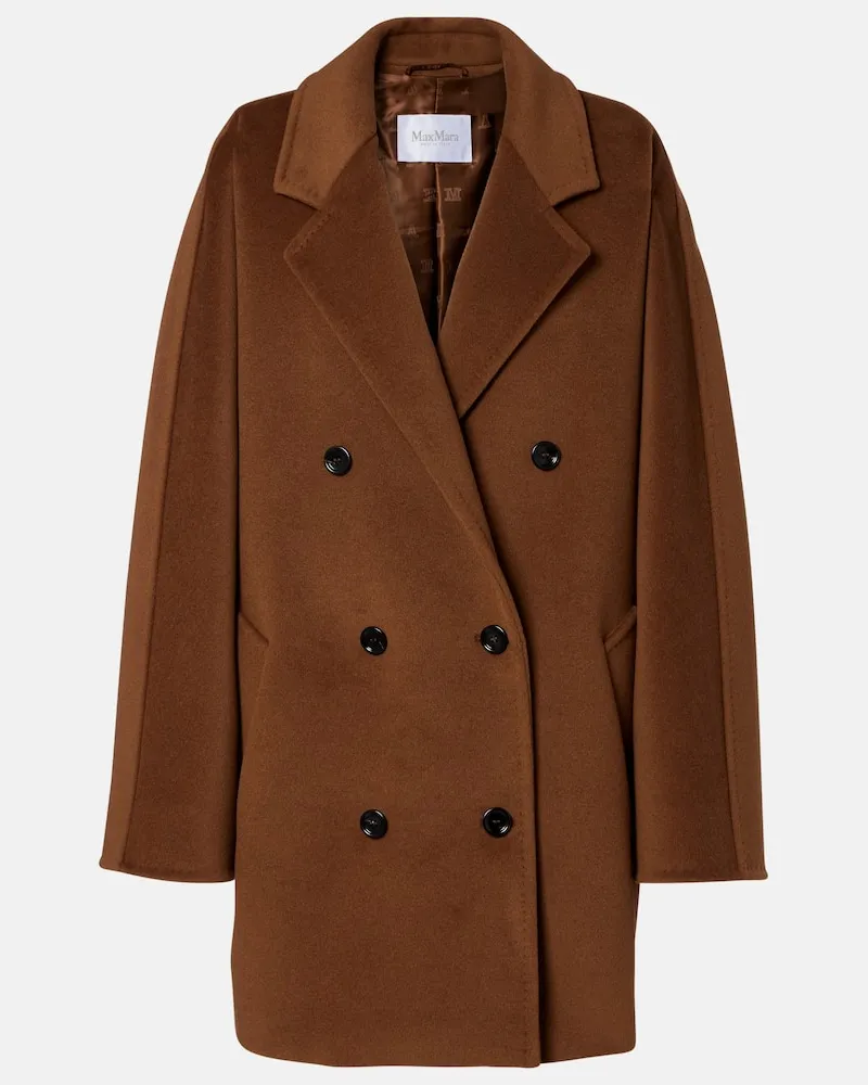 Max Mara Mantel Rebus aus Wolle und Kaschmir Braun