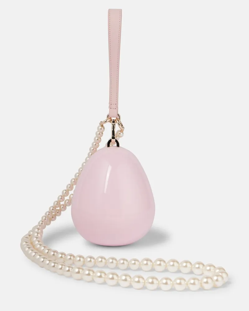 Simone Rocha Schultertasche Egg Micro mit Leder Rosa