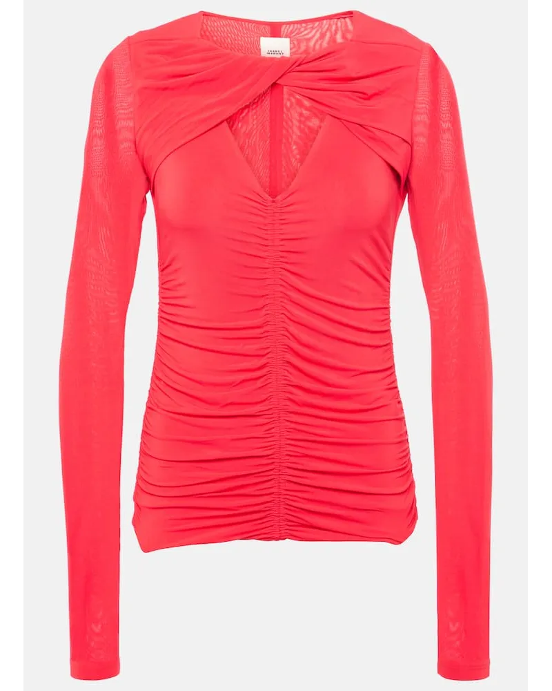 Isabel Marant Top Vandalia aus Jersey Rot