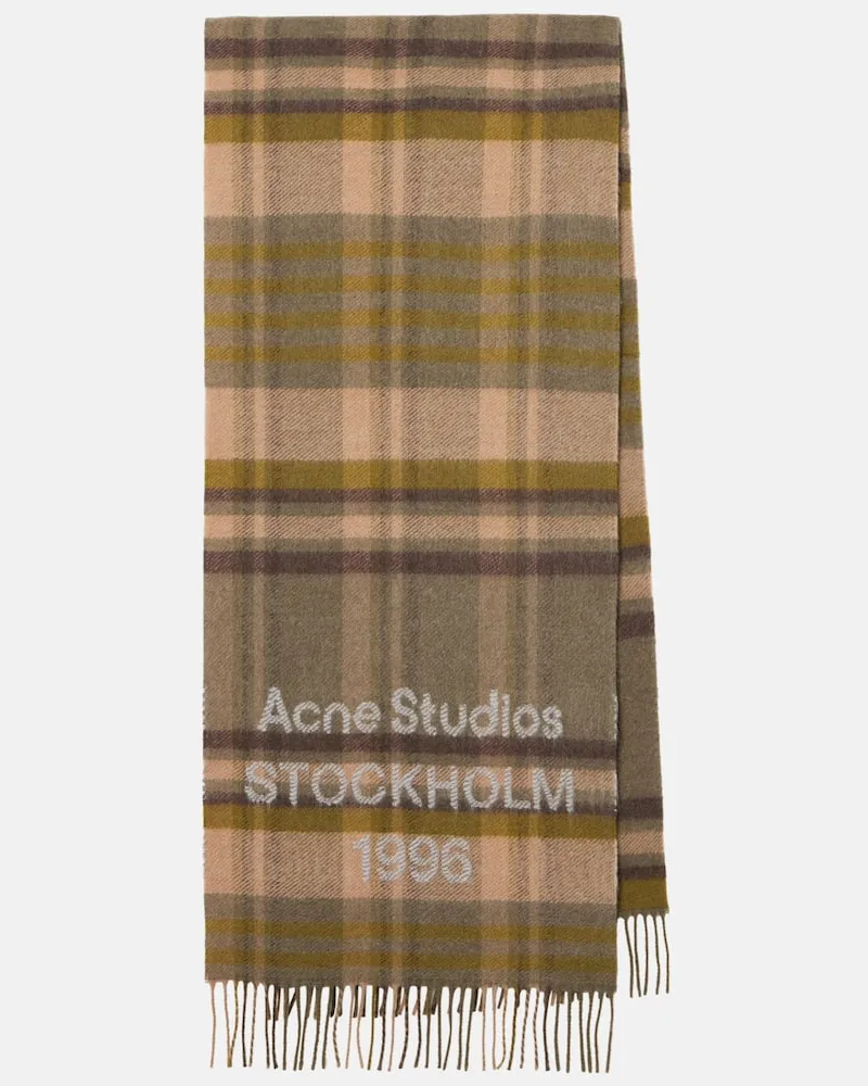 Acne Studios Schal aus Wolle Grün