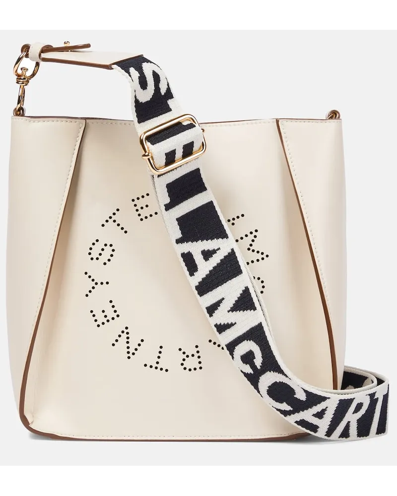 Stella McCartney Schultertasche Stella Logo Beige