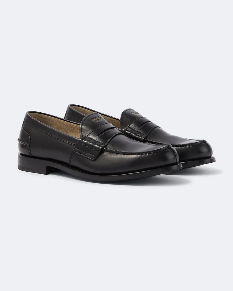 Prada Loafers aus Leder Schwarz