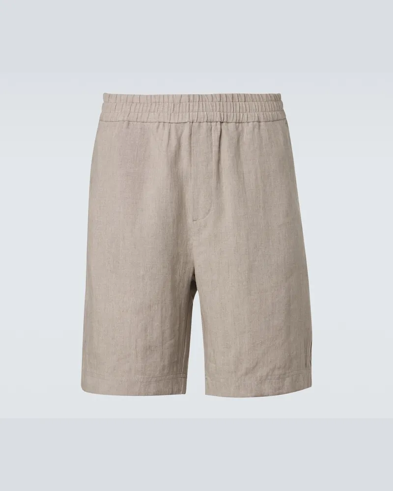 Sunspel Shorts aus Leinen Beige