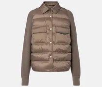 Daunenjacke mit Wolle, Kaschmir und Seide
