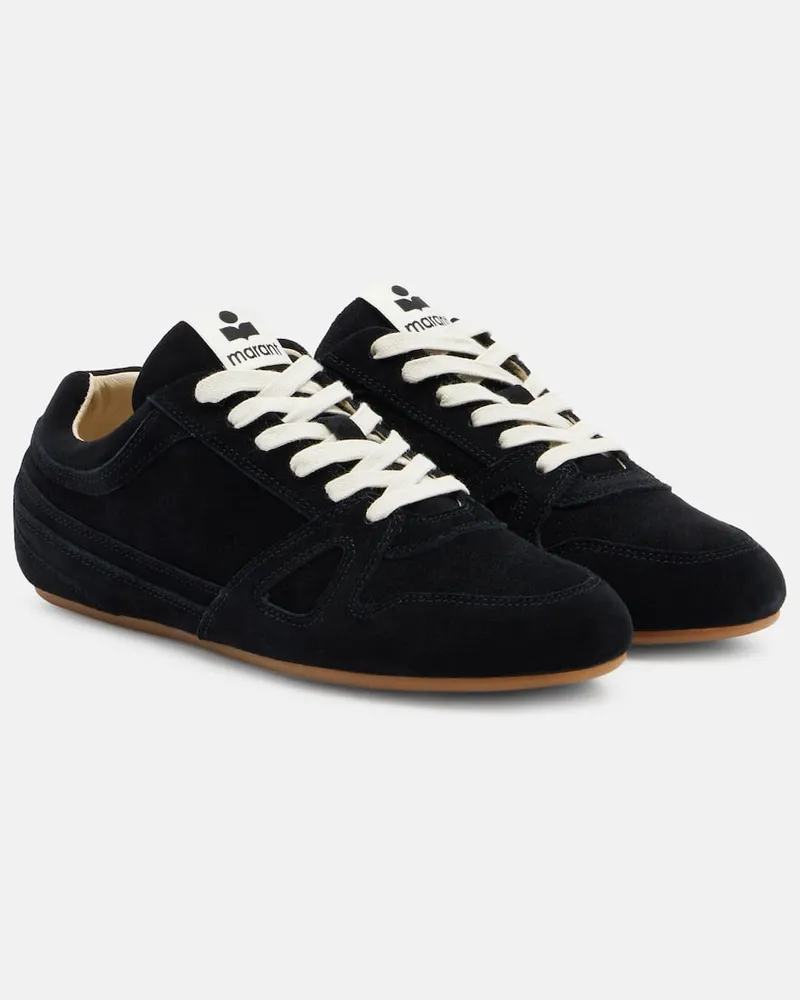 Isabel Marant Sneakers Senny aus Veloursleder Schwarz