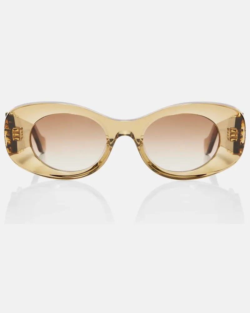 Loewe Ovale Sonnenbrille Anagram Grün
